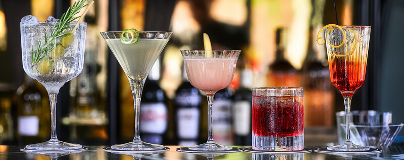 Cocktails at The Lake View Bar Bowness